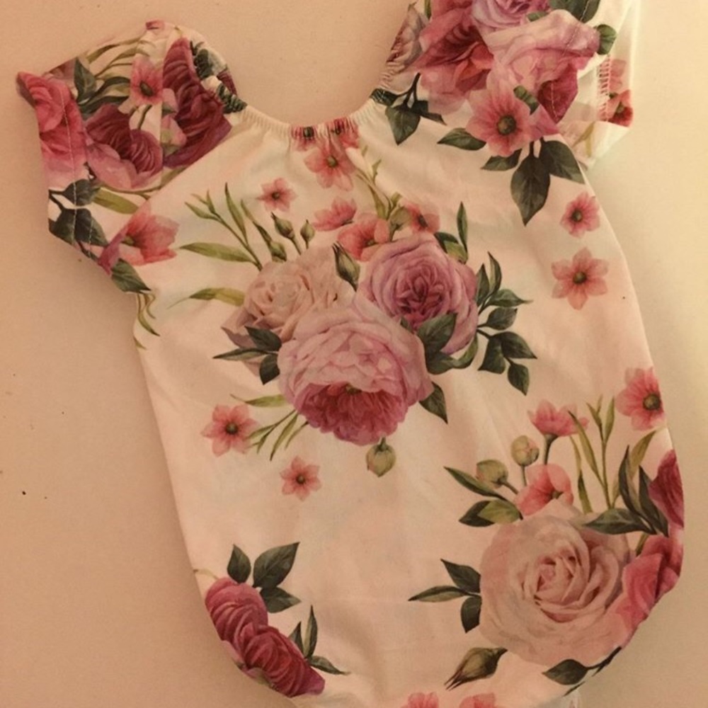 Floral baby onsie